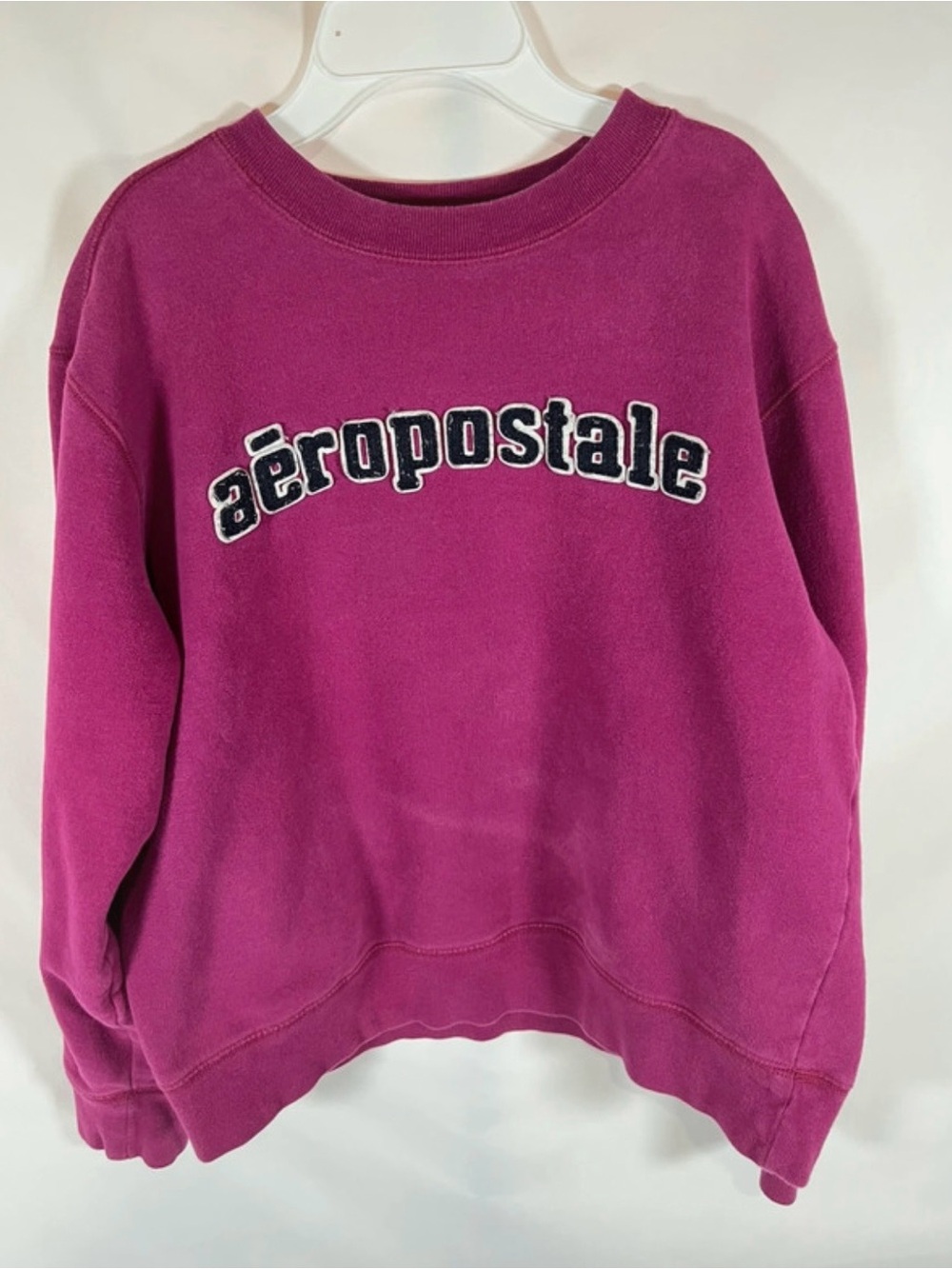 Aeropostale Magenta Crewneck Sweatshirt with Navy Tag